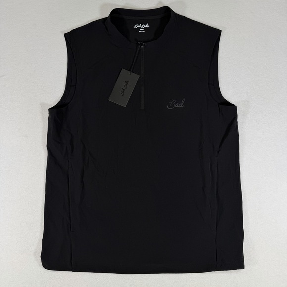 NWT Bad Birdie Men's Bad Elements Lightweight Wind Golf Vest Small Black